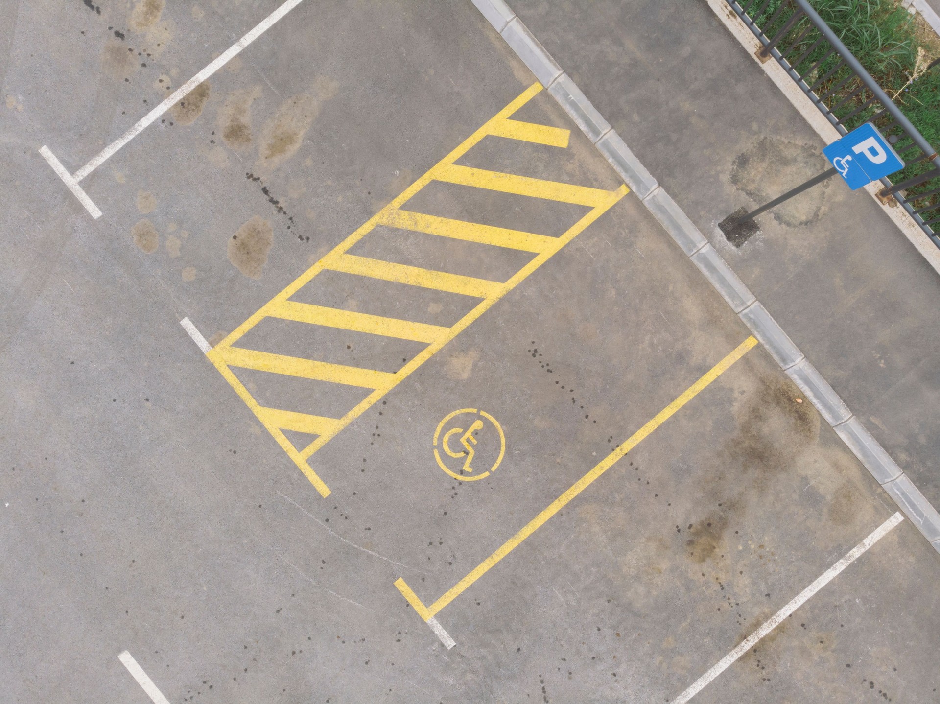 Parking spot for disabled person