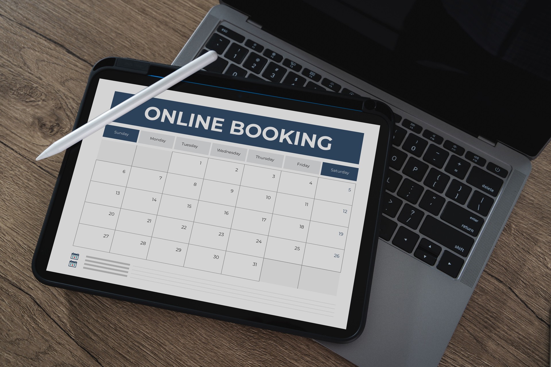 Booking Meeting Appointment Computer Online On digital tablet at office book appointment