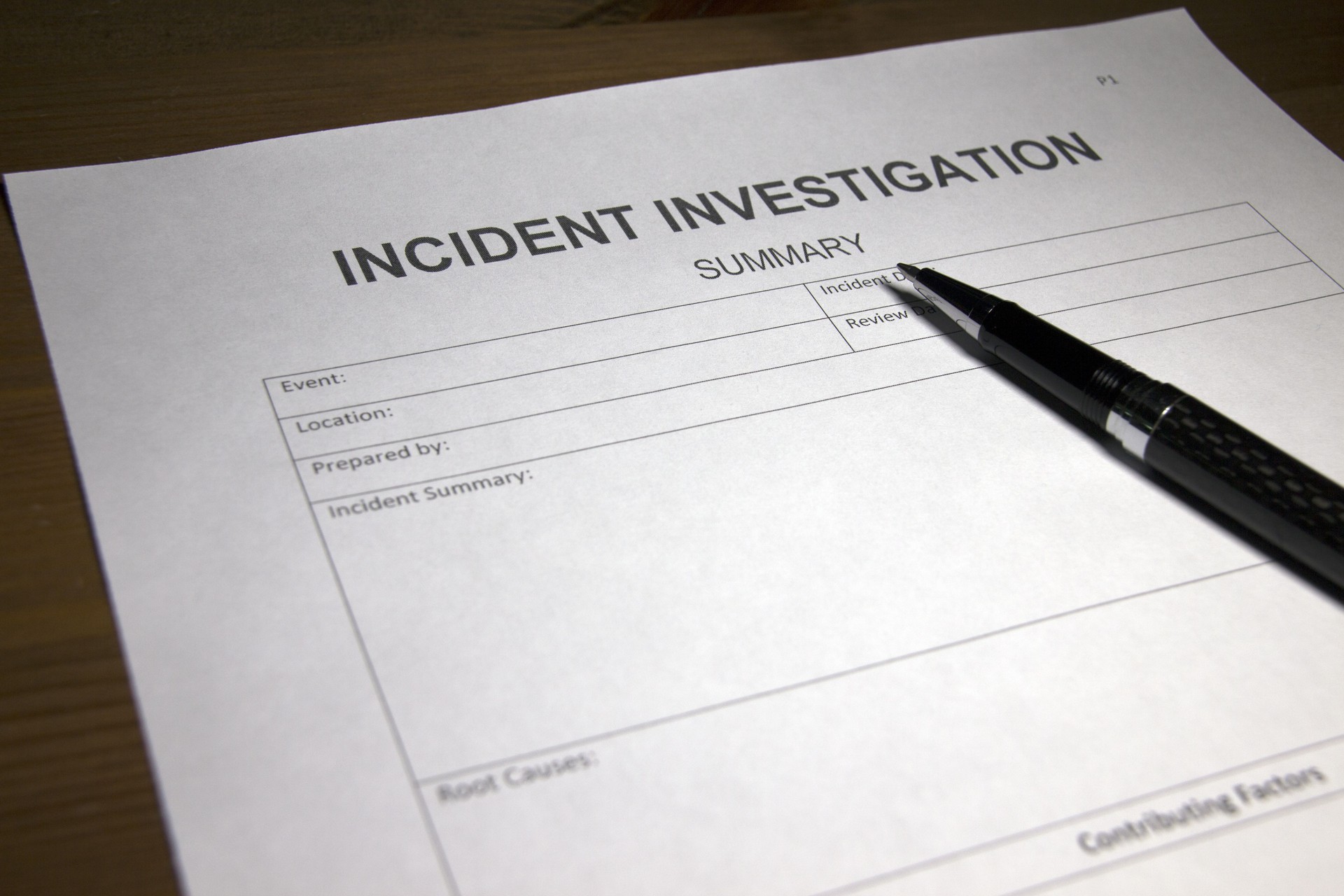Health and Safety Incident Investigation
